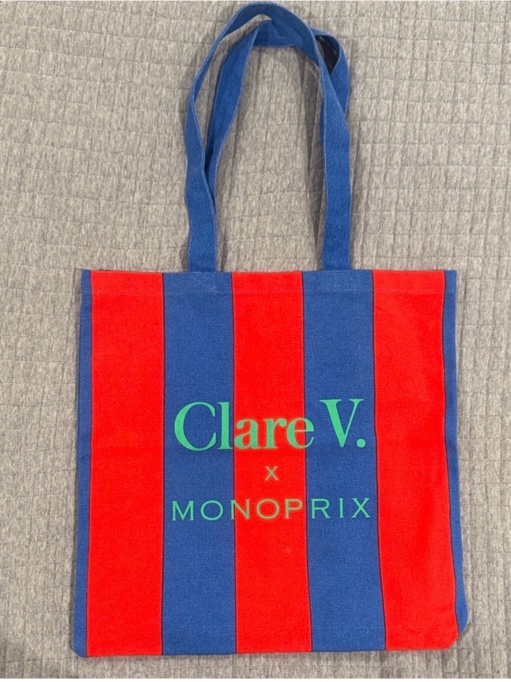 Clare V. Blue and Red Striped Tote - Brand New